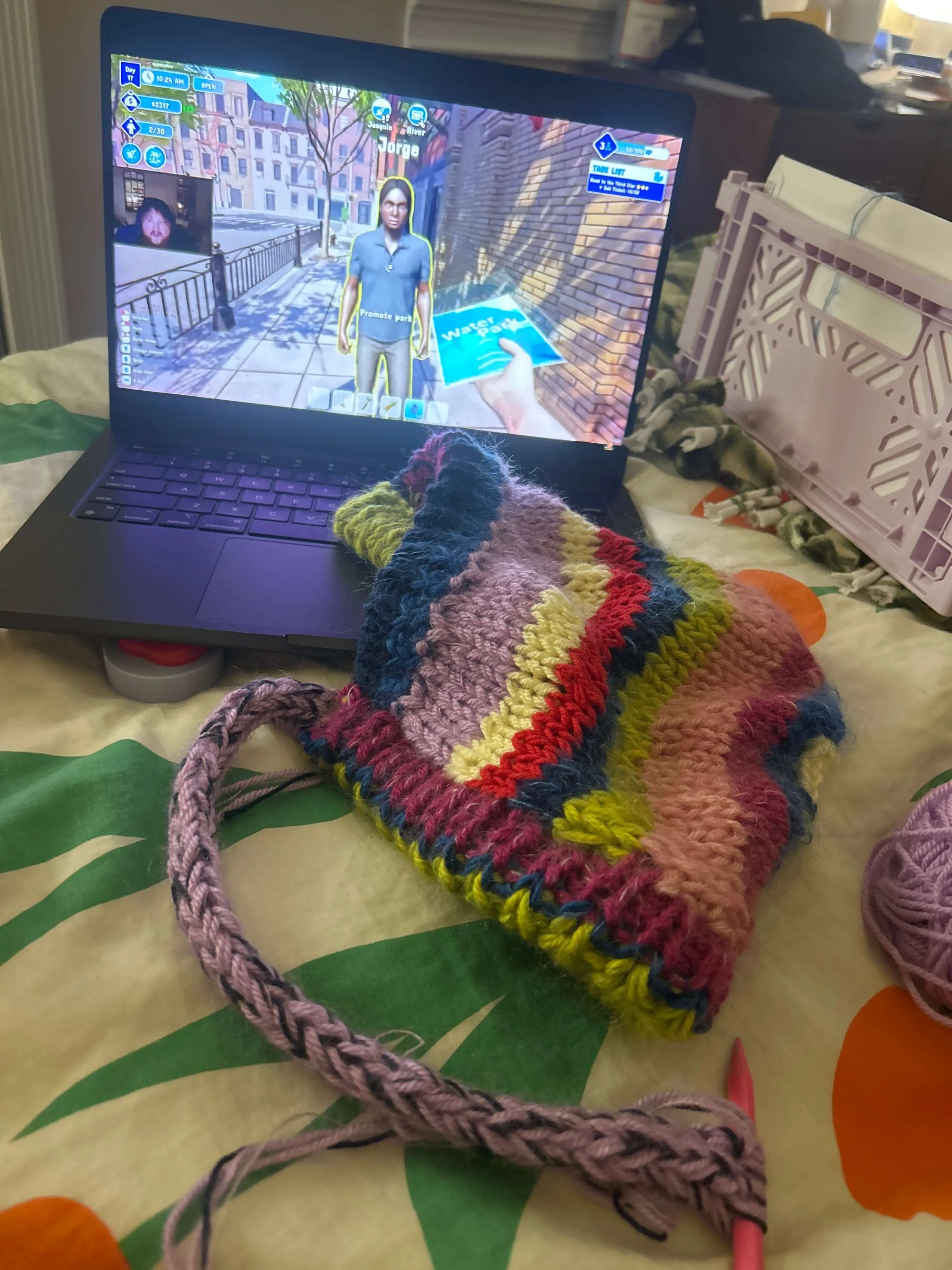 London bonnet mostly finished with caseoh in the background